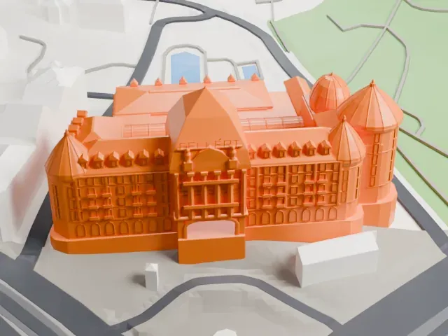 Hotel Gellért model, East view