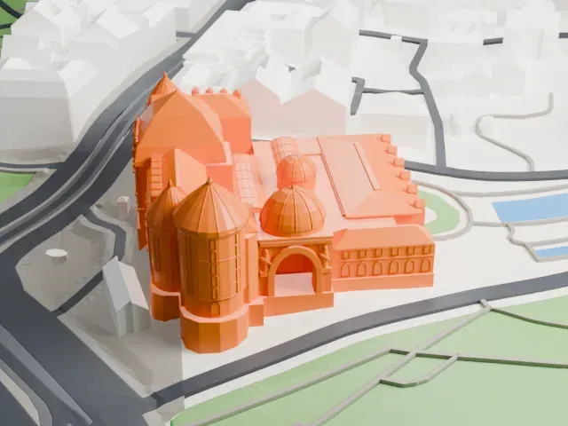 Hotel Gellért model, North view