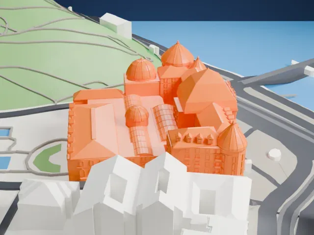 Hotel Gellért model, South view
