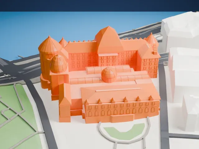 Hotel Gellért model, West view