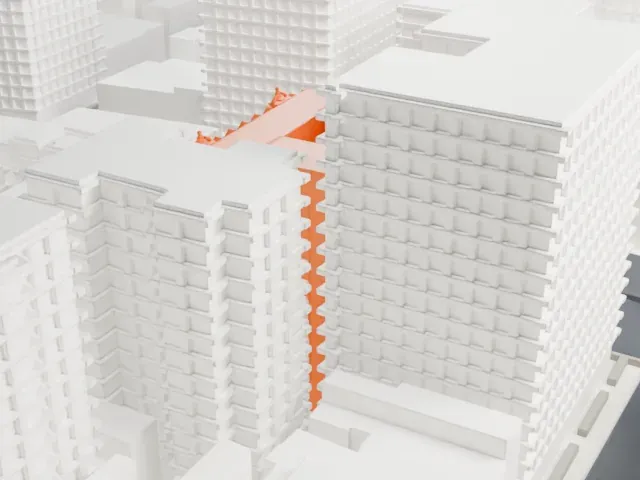 Hotel Marseilles model, West view