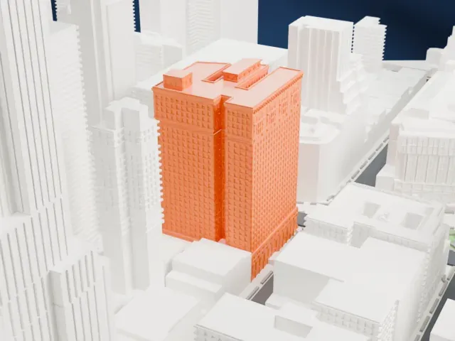 Hotel McAlpin model, East view