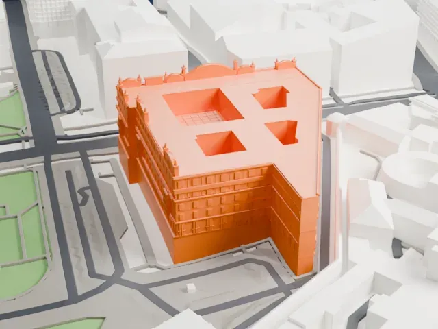 Hotel Metropol Moscow model, South view