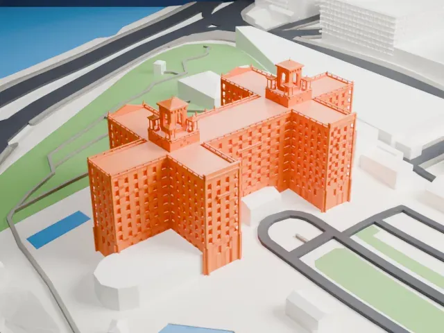 Hotel Nacional de Cuba model, West view