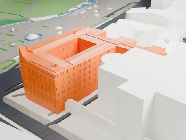 Hotel National, Moscow model, North view