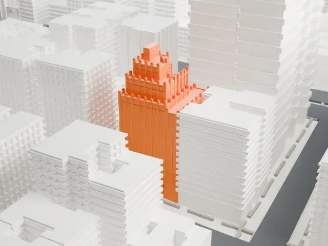Hotel Paris model, West view