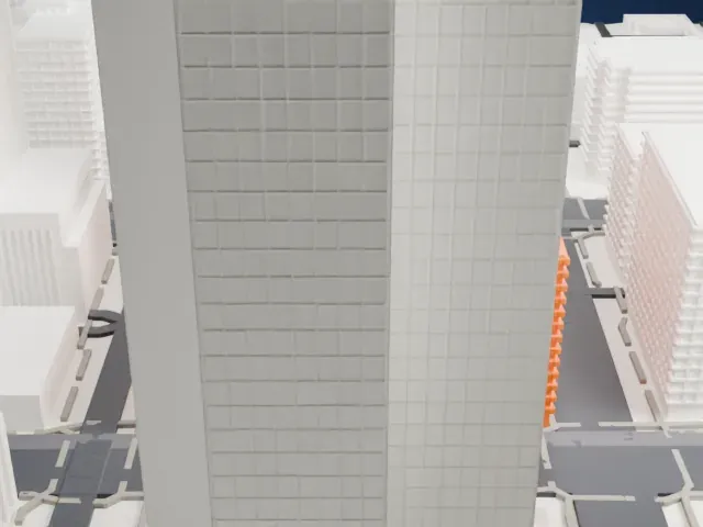 Hotel San Carlos model, East view