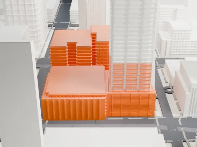 Hotel San Carlos model, West view