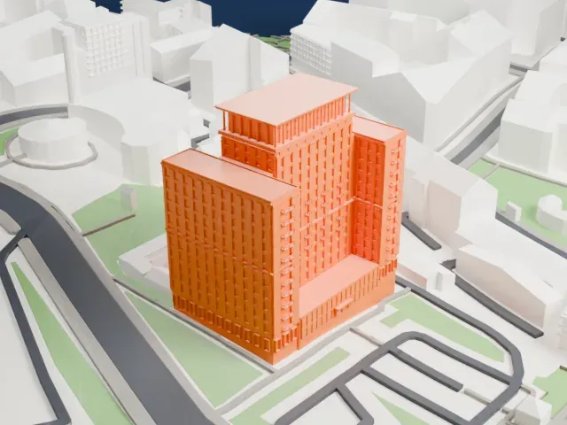 Hotel Ukraine model, North view
