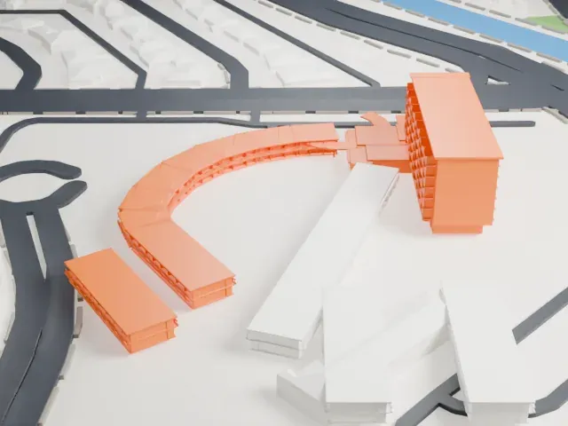 Hotel Valley Ho model, East view