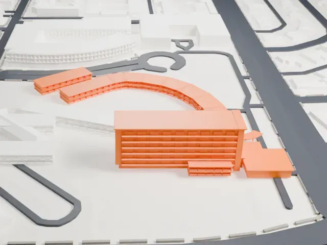 Hotel Valley Ho model, North view