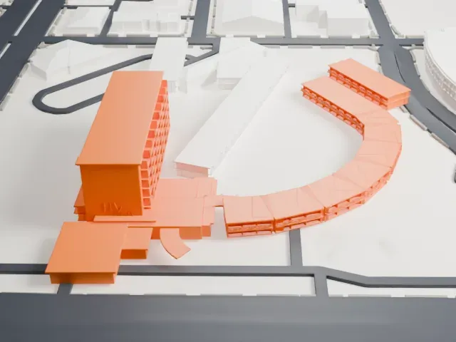 Hotel Valley Ho model, West view