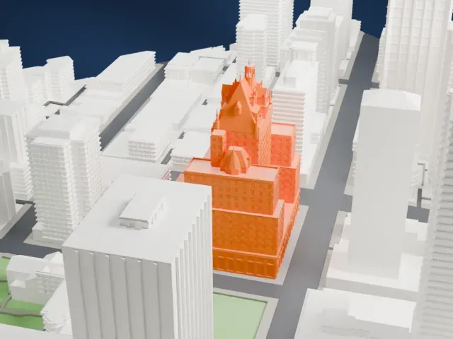 Hotel Vancouver model, East view