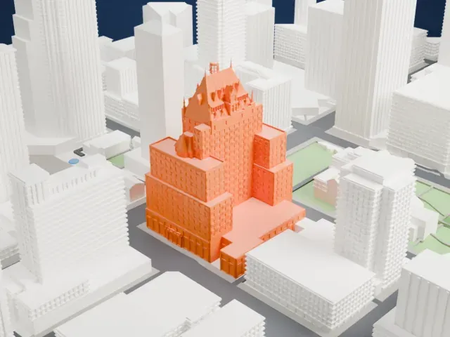 Hotel Vancouver model, West view