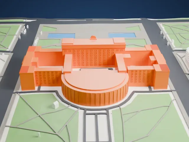 House of Soviets (Saint Petersburg) model, East view