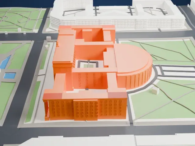 House of Soviets (Saint Petersburg) model, South view