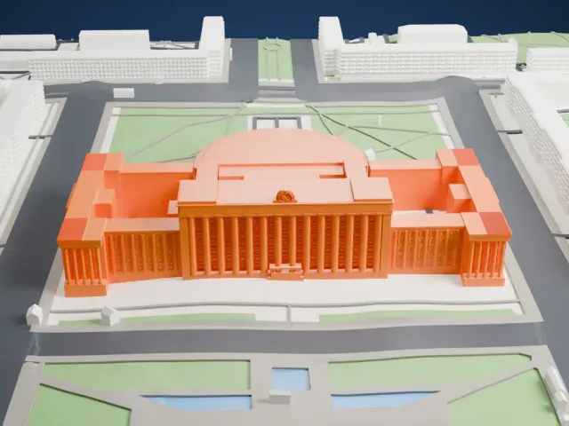House of Soviets (Saint Petersburg) model, West view