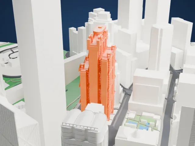 HSBC Building (Hong Kong) model, East view