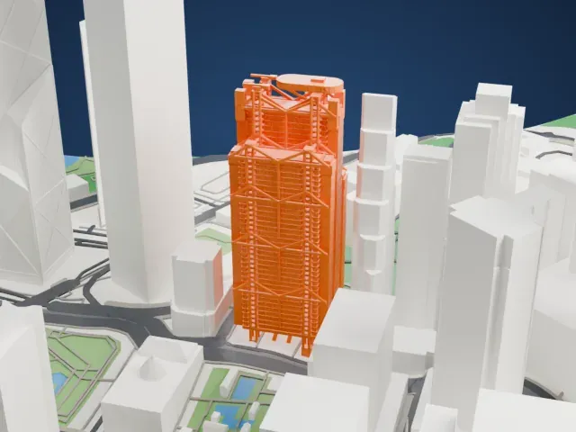HSBC Building (Hong Kong) model, North view
