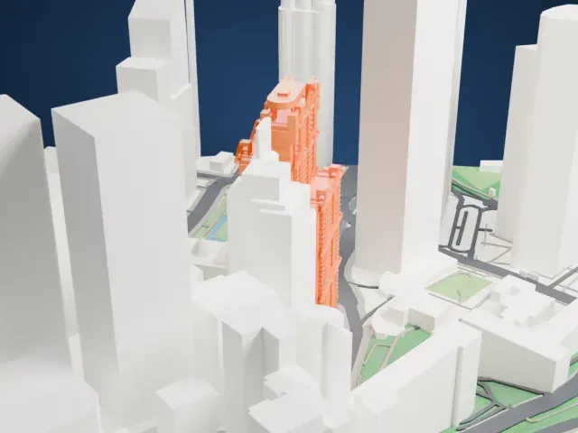 HSBC Building (Hong Kong) model, West view