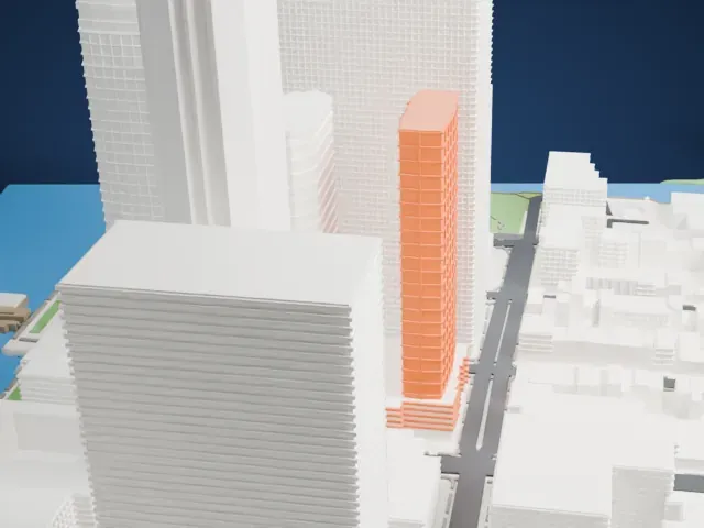 Hudson Greene model, North view