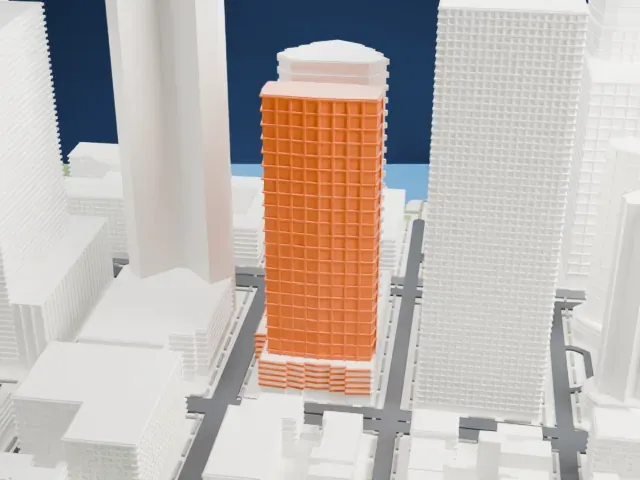 Hudson Greene model, West view