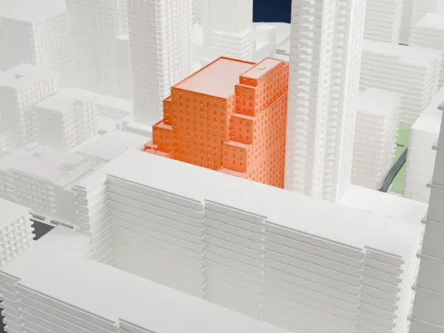 Hudson Hotel model, South view