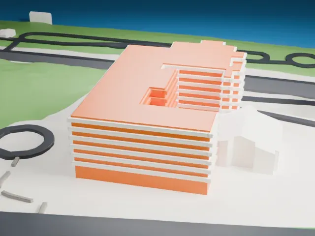 Hudson River Museum model, East view