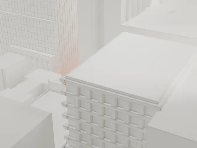 Hudson Theatre model, South view