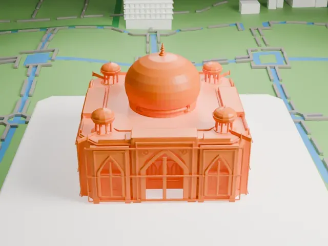 Humayun's Tomb model, East view