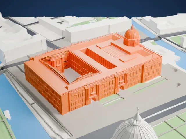 Humboldt Forum model, North view