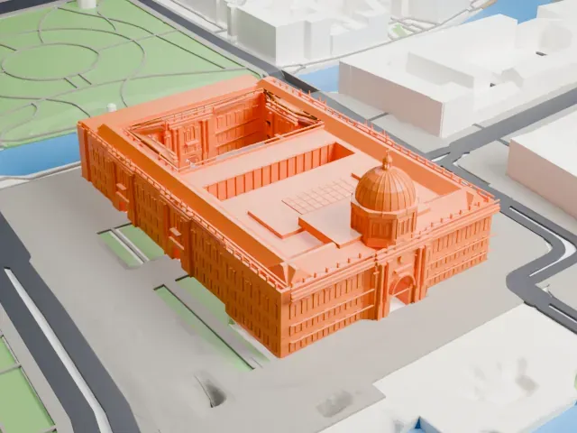 Humboldt Forum model, West view