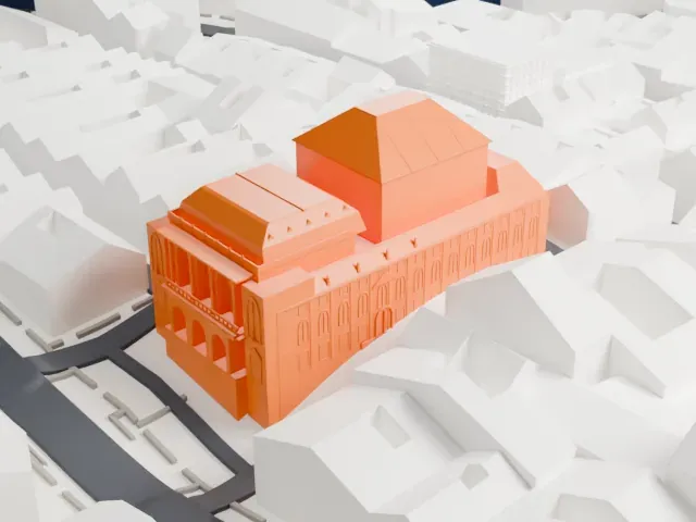 Hungarian State Opera House model, East view