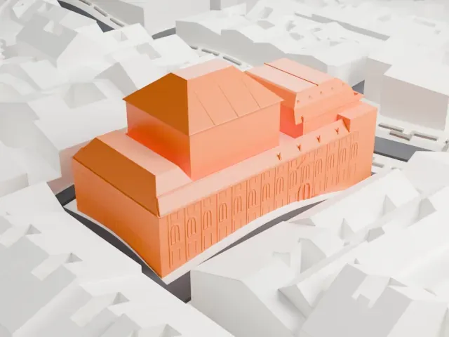 Hungarian State Opera House model, West view