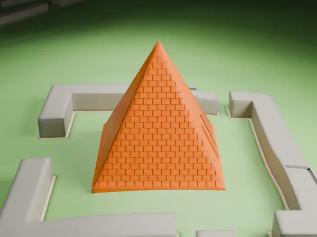Hunt's Tomb model, East view