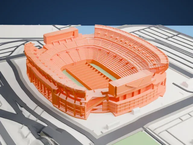 Huntington Bank Field model, East view