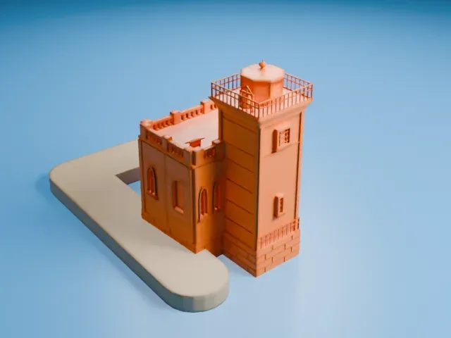 Huntington Harbor Light model, East view