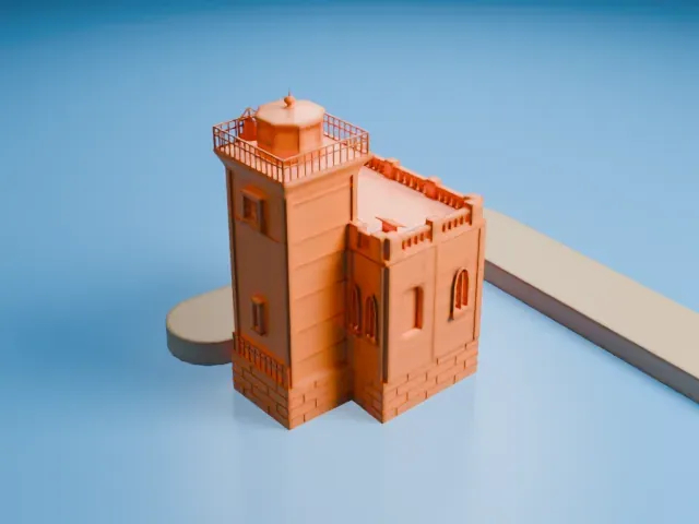 Huntington Harbor Light model, North view