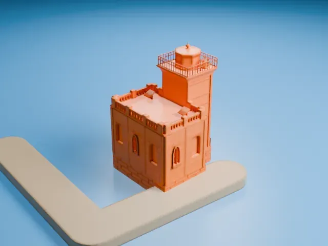 Huntington Harbor Light model, South view