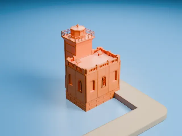Huntington Harbor Light model, West view