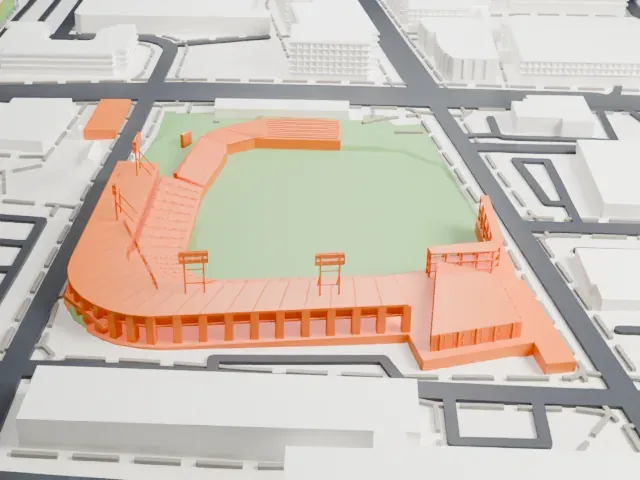 Huntington Park model, West view