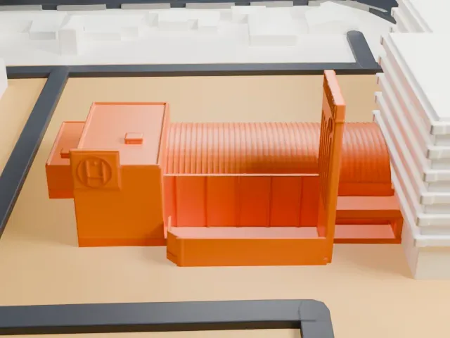 Huntridge Theater model, North view