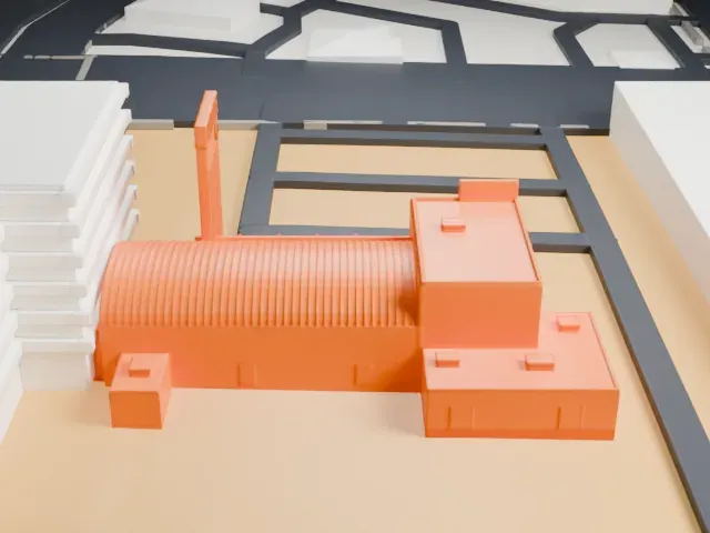 Huntridge Theater model, South view
