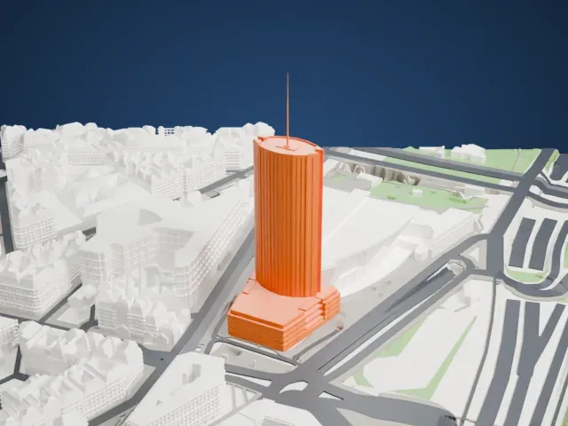 Hyatt Regency Paris Étoile model, North view