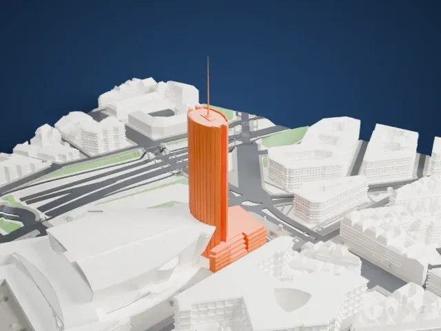 Hyatt Regency Paris Étoile model, South view