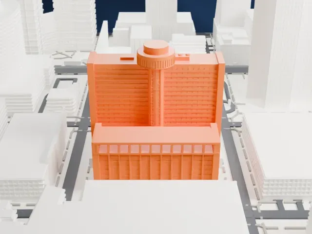 Hyatt Regency Phoenix model, East view