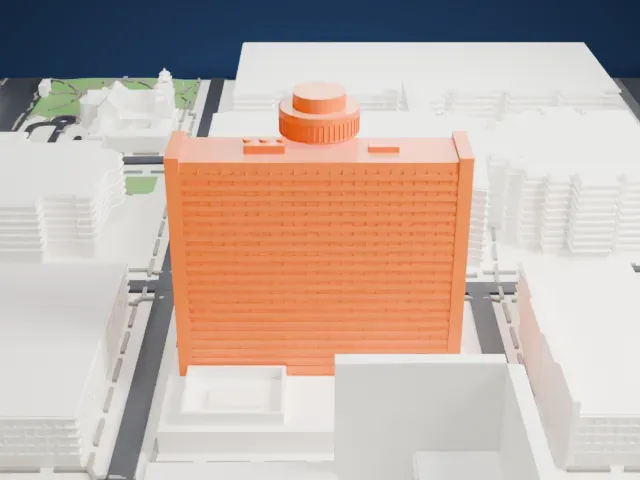 Hyatt Regency Phoenix model, West view
