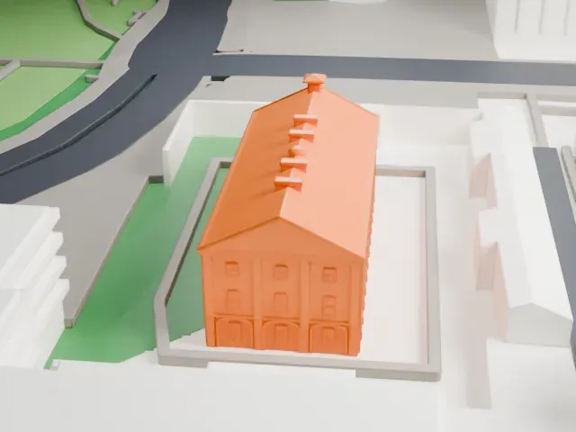 Hyde Park Barracks, Sydney model, East view