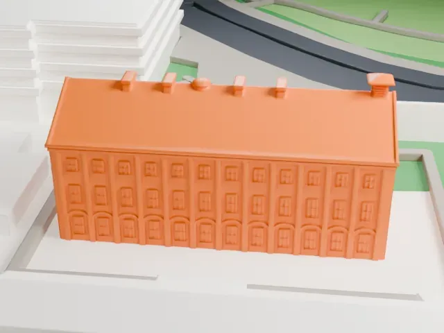 Hyde Park Barracks, Sydney model, North view