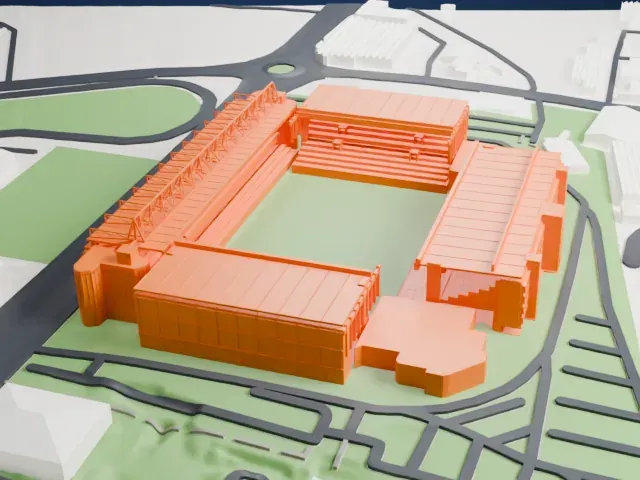 Ibrox Stadium model, East view
